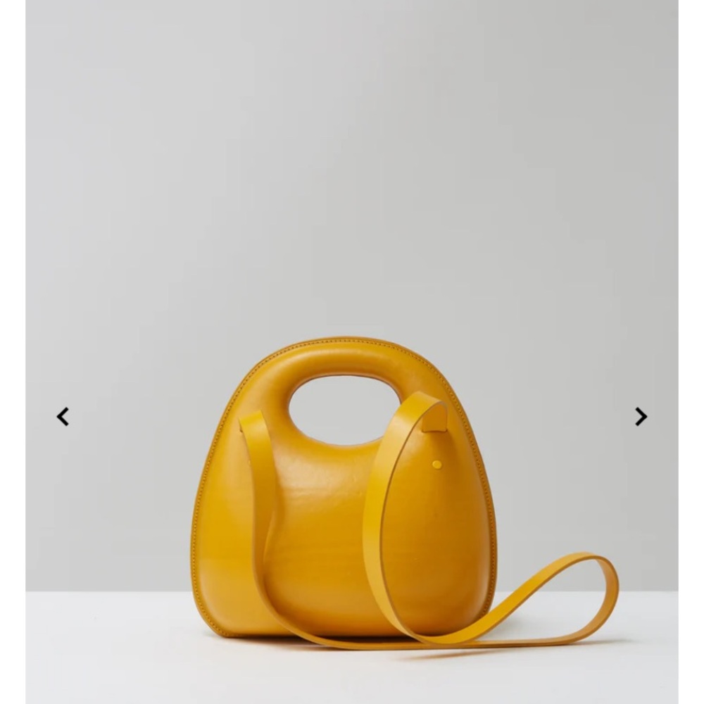 Yellow Designer Egg Handbag